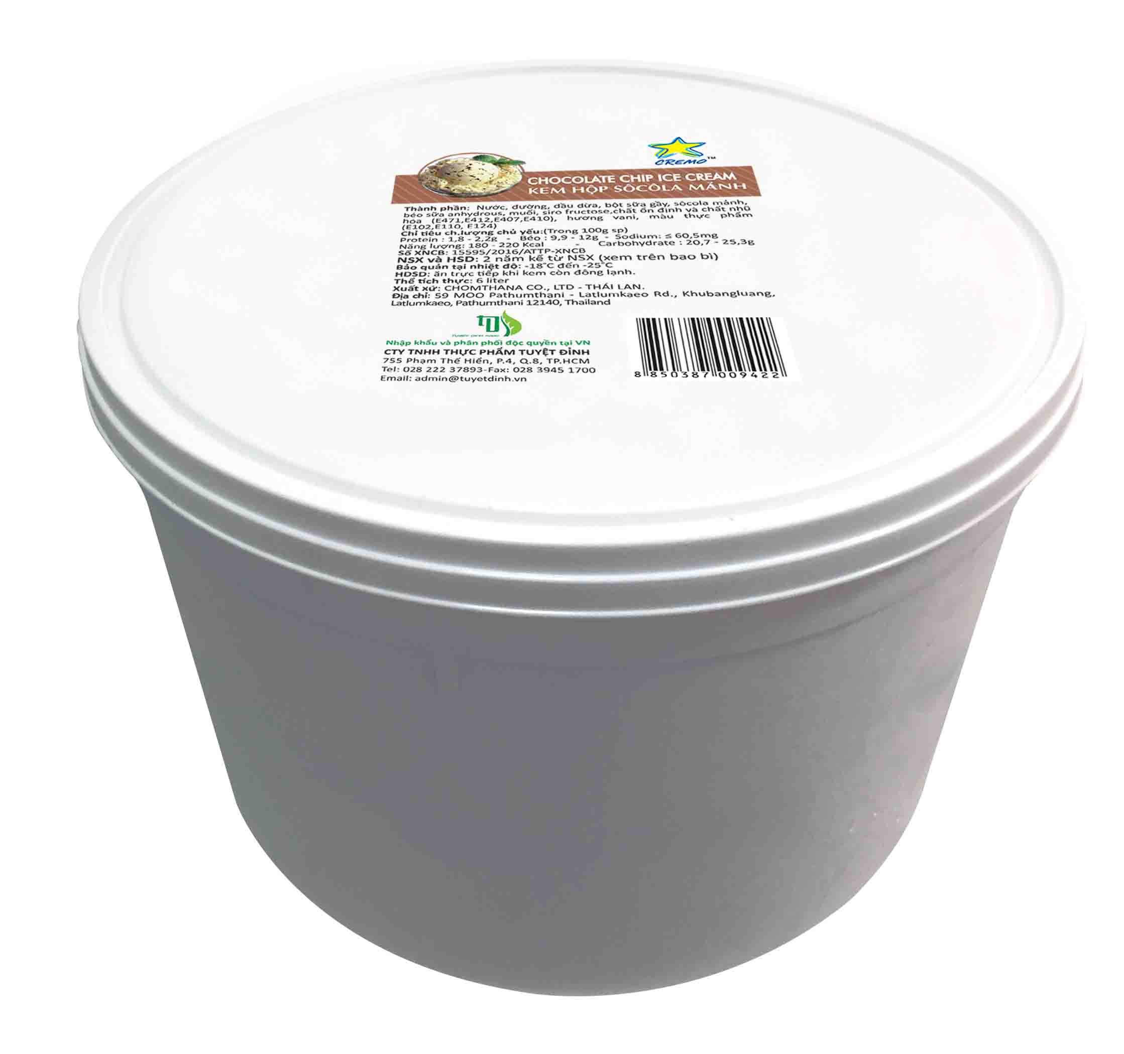 Kem 6000ml vị Choco Chip